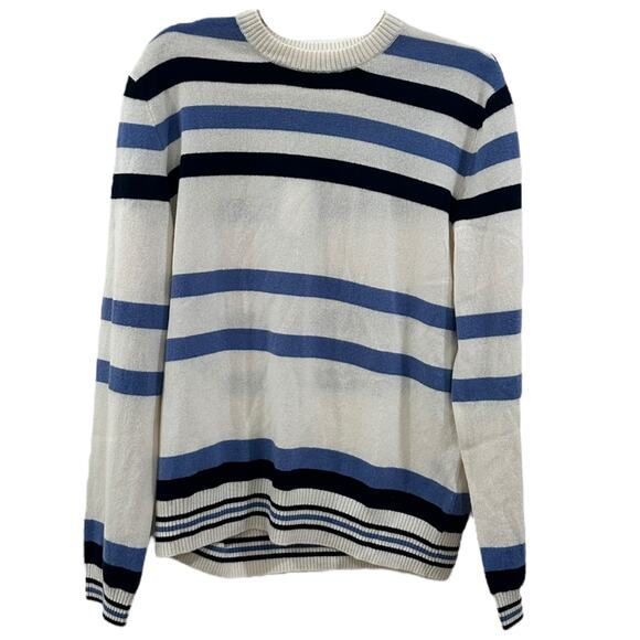 NWT NAADAM Cashmere Striped Crewneck Sweater - Picture 6 of 8